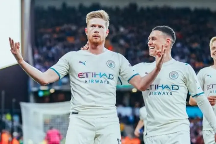 Kevin de Bruyne con fiesta de goles y festeja como Haaland  (FOTO)