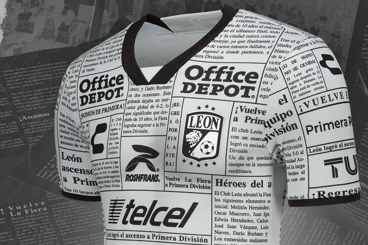 León lanza curioso jersey con diseño de periódico (FOTOS)