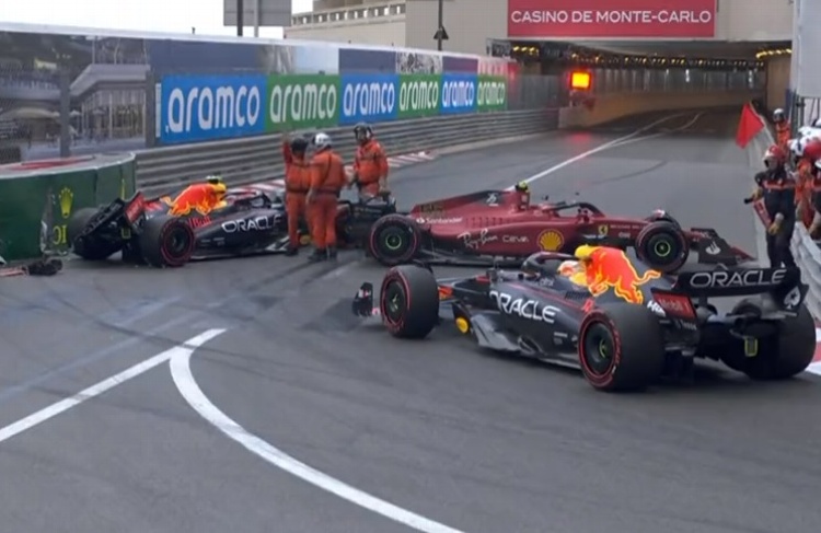 'Checo' Pérez choca en la clasificación del GP de Mónaco (VIDEO)