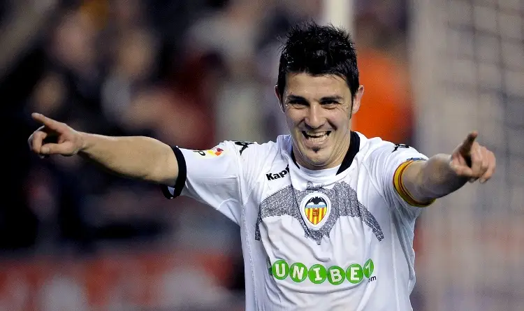 David Villa, homenajeado por el Valencia