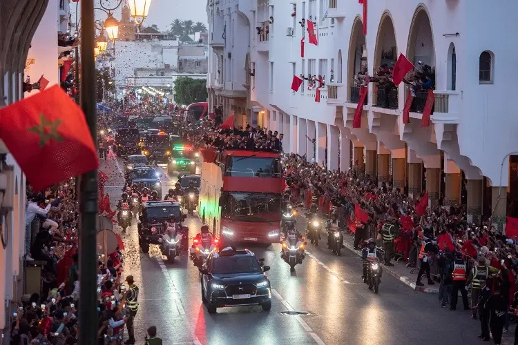 Jugadores de Marruecos recibidos como héroes