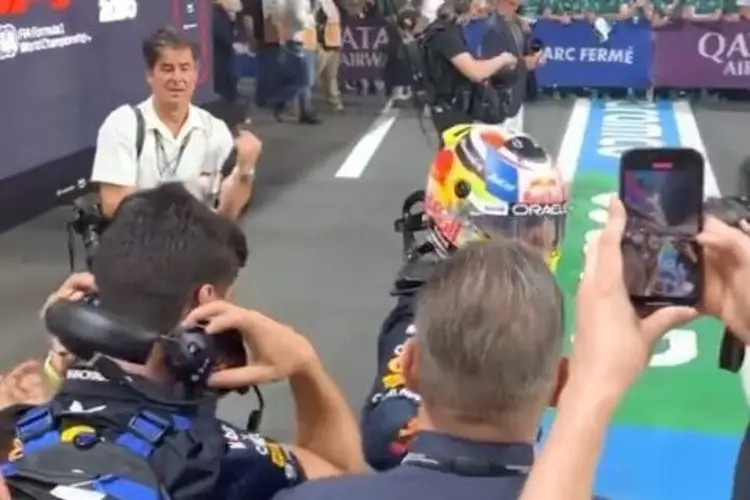 Papá de Verstappen sí saludó al 'Checo' Pérez (VIDEO)