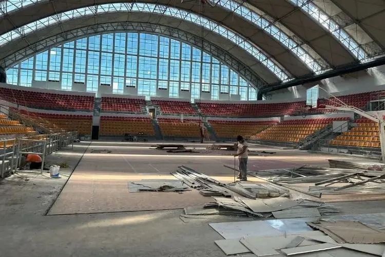 Avanza remodelación del Auditorio Benito Juárez de los Halcones Rojos