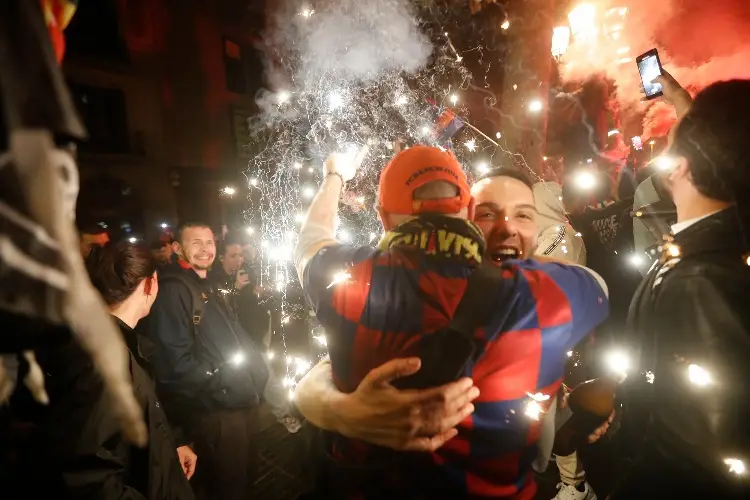 ¡Fiesta en Barcelona por el título! (VIDEO)
