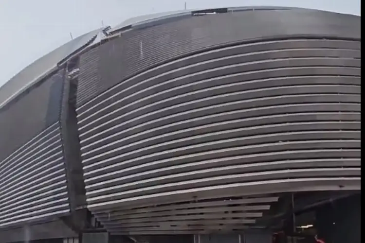 ¡Goteras en el nuevo Bernabéu! (VIDEO)