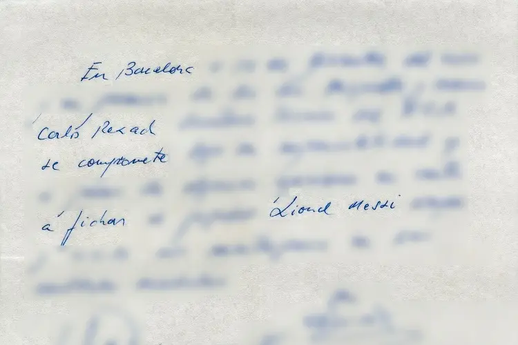 Se subasta la servilleta con promesa de Barcelona de contratar a Messi
