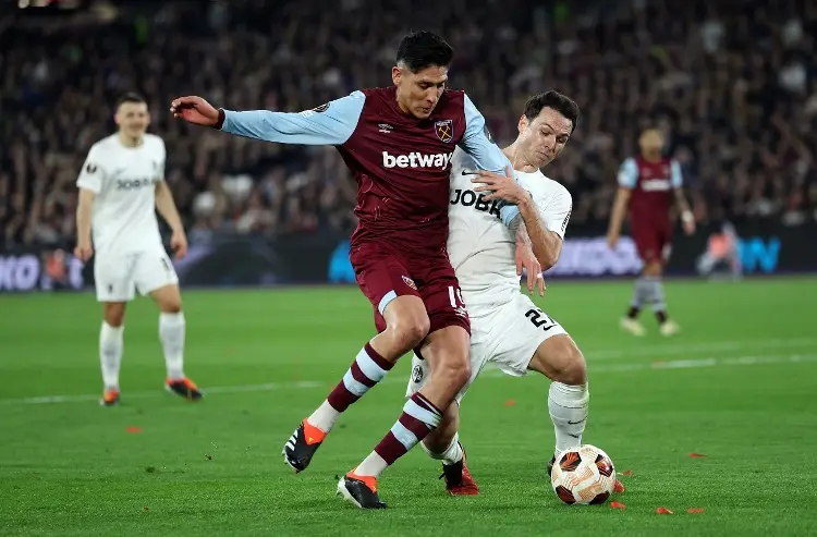 Edson Álvarez y West Ham remontan con tremenda goleada en la Europa League