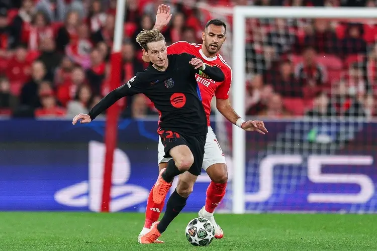 Con uno menos, Barcelona toma ventaja ante Benfica en la Champions League 