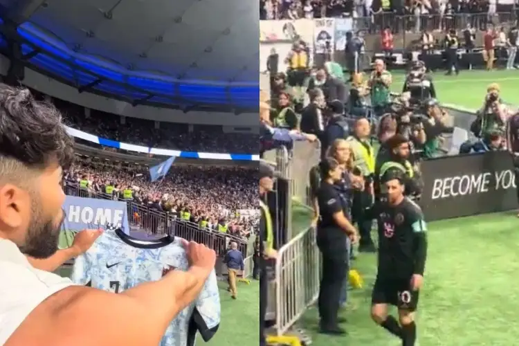Así reaccionó Messi cuando le pusieron una camiseta de Cristiano enfrente (VIDEO)