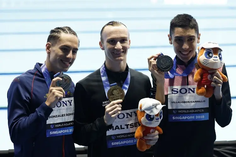 Mexicano Diego Villalobos gana medalla en el Campeonato Mundial de Natación 