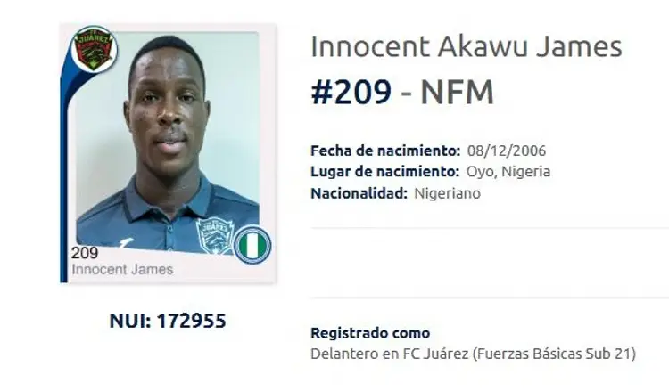 Dos nigerianos aparecen registrados con Juárez FC