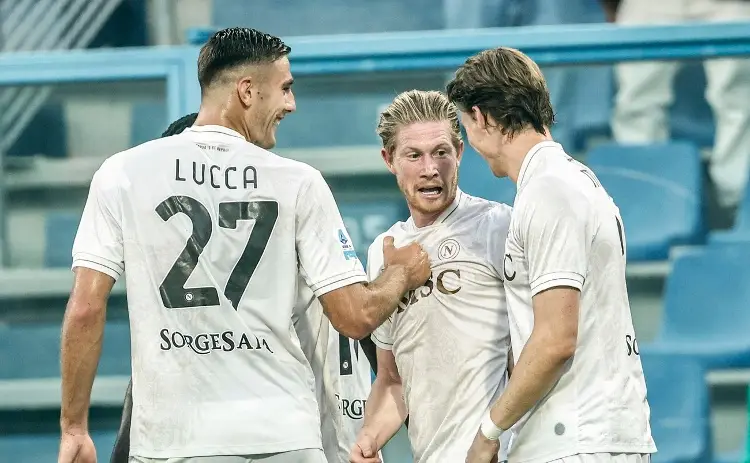 Kevin De Bruyne anota y Napoli debuta con triunfo en la Serie A 