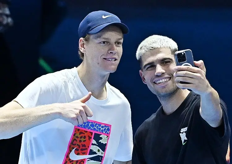 Sinner y Alcaraz entrenan juntos en Turín