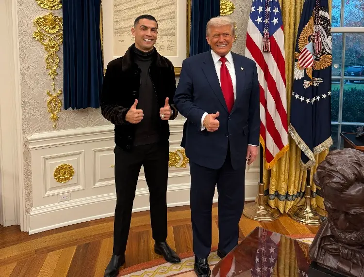 Cristiano Ronaldo visita la Casa Blanca y se reúne con Donald Trump