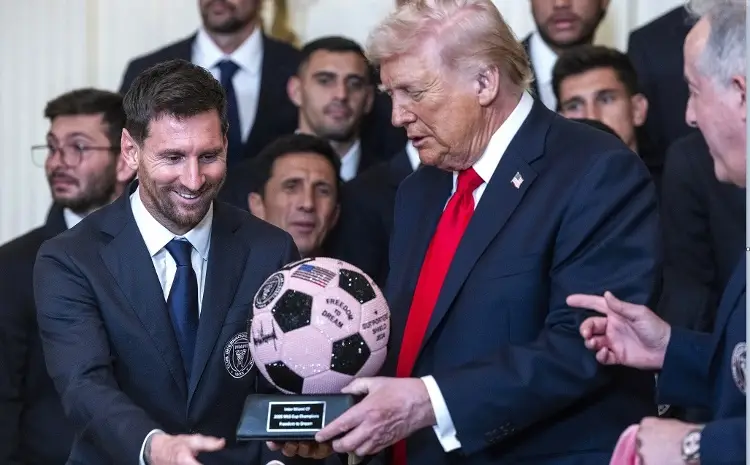 Trump se rinde ante Messi en la Casa Blanca: 'Puede que seas mejor que Pelé' (VIDEO)