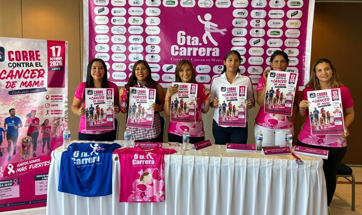 Anuncian la Sexta Carrera Mixta Contra el Cáncer de Mama en Veracruz 