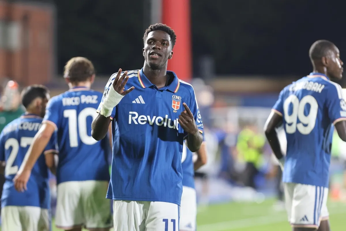El Como se estrena en la Champions League con una contundente goleada 