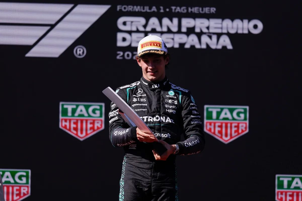 Kimi Antonelli gana el GP de España, 'Checo' Pérez no pudo terminar la carrera