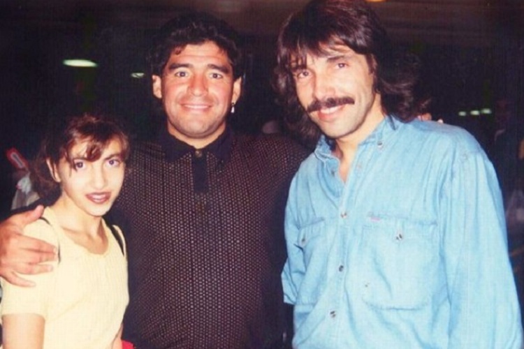 La foto de Diego Verdaguer con Maradona 