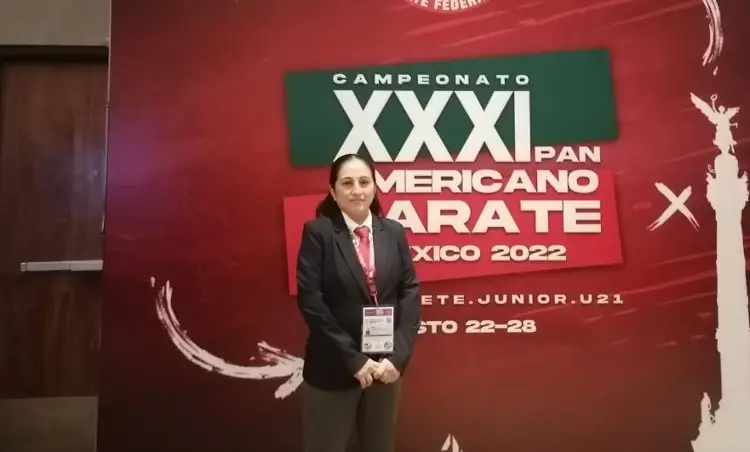 Destaca árbitro veracruzana  en Panamericano de Karate 