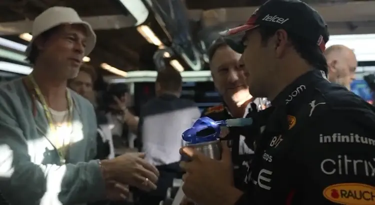 Brad Pitt se rinde ante 'Checo' Pérez (VIDEO)