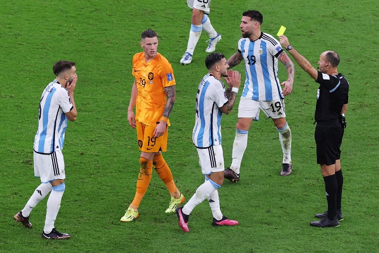 Argentina vs Países Bajos es el juego del Mundial con más amonestados 