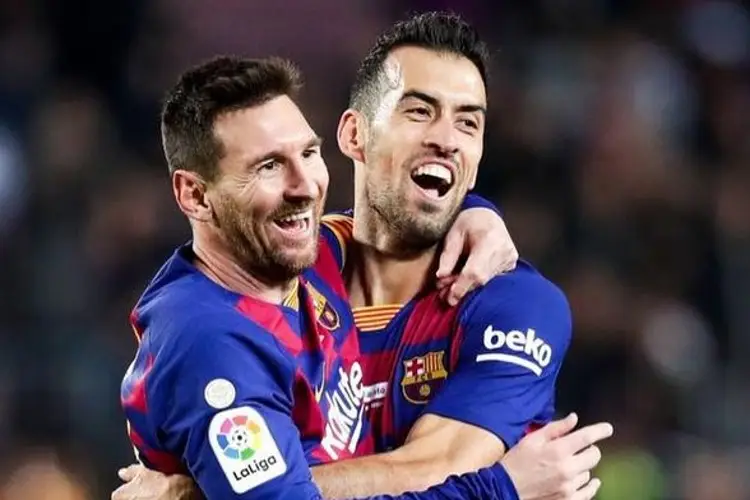 Messi se despide Busquets