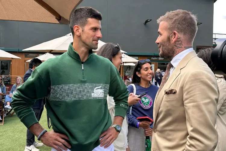 Djokovic y Beckham juntos en Wimbledon