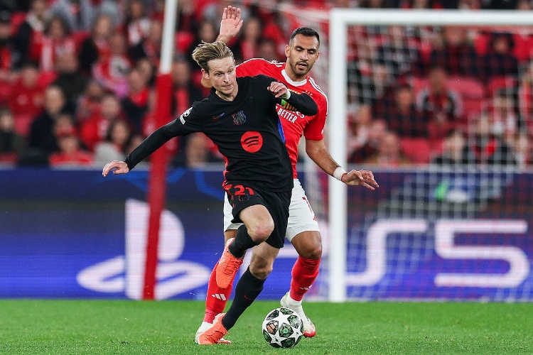 Con uno menos, Barcelona toma ventaja ante Benfica en la Champions League 