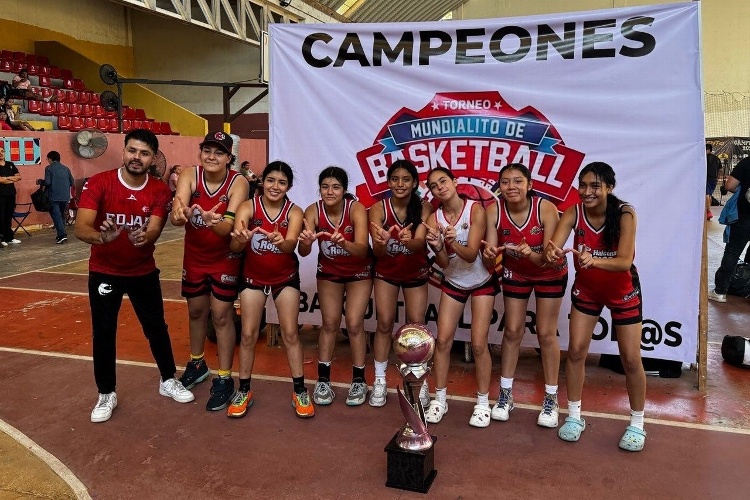 Rojas de Veracruz campeonas del mundialito de basquet