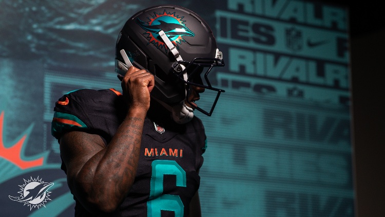 Impacta el diseño del nuevo jersey de los Delfines de Miami