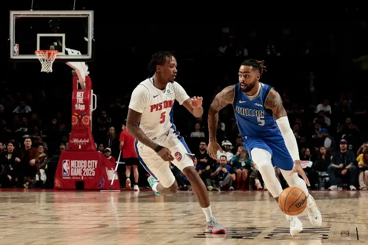 Los Pistons superan a Mavericks en intenso partido de la NBA en México