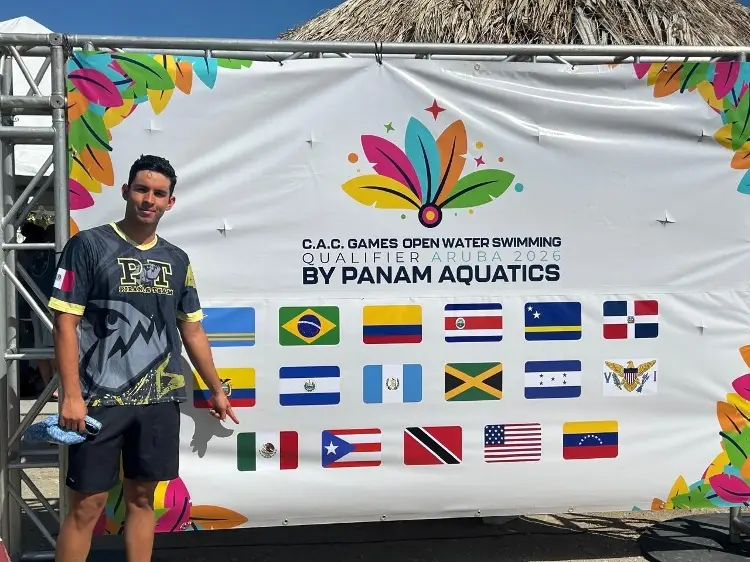 Veracruzano Ramsés Miranda destaca en evento de Aguas Abiertas en Aruba