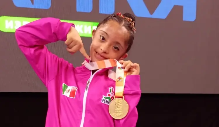 ¡Espectacular! Veracruzana Zoé López gana medalla de oro en Mundial de Gimnasia Rítmica para personas con Síndrome de Down 