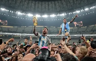Candidatura para Mundial en Sudamérica con la bandera de Argentina campeón
