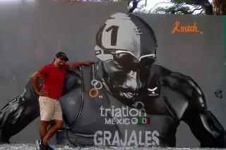 Hacen mural al mejor triatleta veracruzano de todos los tiempos