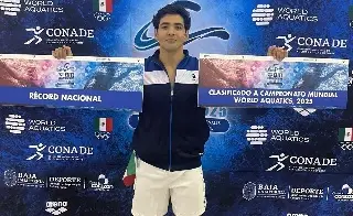 Mexicano Andrés Puente rompe récord en natación y obtiene su boleto al Mundial 